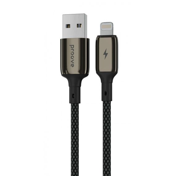 Кабель Proove Dense Metal Lightning 2.4A (1m) black