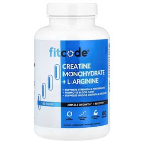 Креатин+L-аргінін FitCode Creatine Monohydrate + L-Arginine 120 капсул
