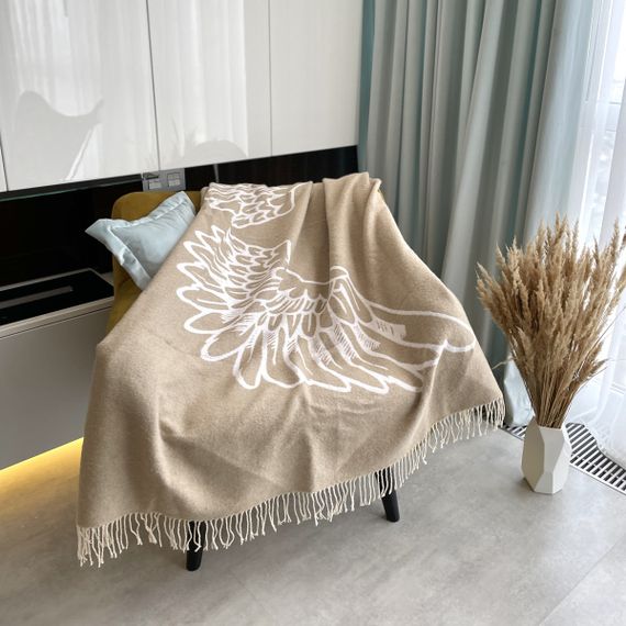 Плед SoundSleep Wings бавовняний 140х200 см бежевий (653590756118) | Зображення 4