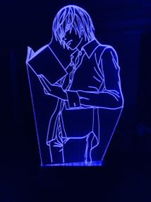 Акриловый светильник-ночник Тетрадь Смерти Лайт 2 синий tty-n000842