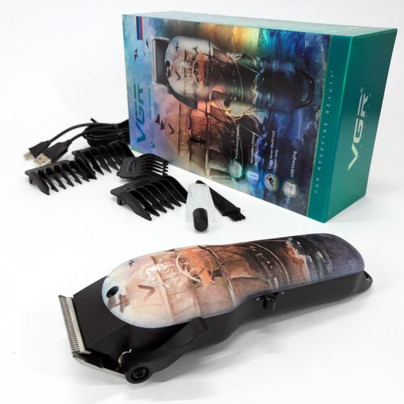 Акумуляторна машинка для стрижки VGR V-690 від USB Нержавіюча сталь, підстригальна машинка | Зображення 8