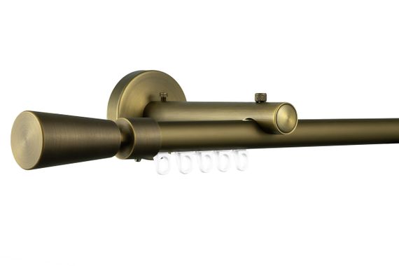 Zegar Карниз для штор однорядний Техно 20 Антик імпресійний, Трапеція 175см., Ручне, в асортименті