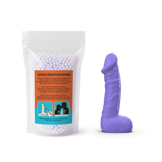 Свічка у вигляді члена Чистий Кайф LARGE Violet | Зображення 3