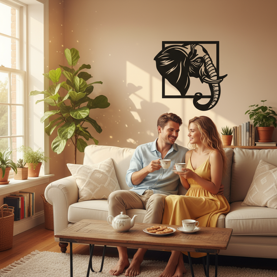 Панно декоративне картина на стіну Слон LED підсвітка 475х500 acr-p000169 | Зображення 8