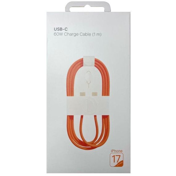 Дата кабель USB-C to USB-C FineWoven iP17 for Apple (AAA) (1m) (box) Orange | Зображення 2