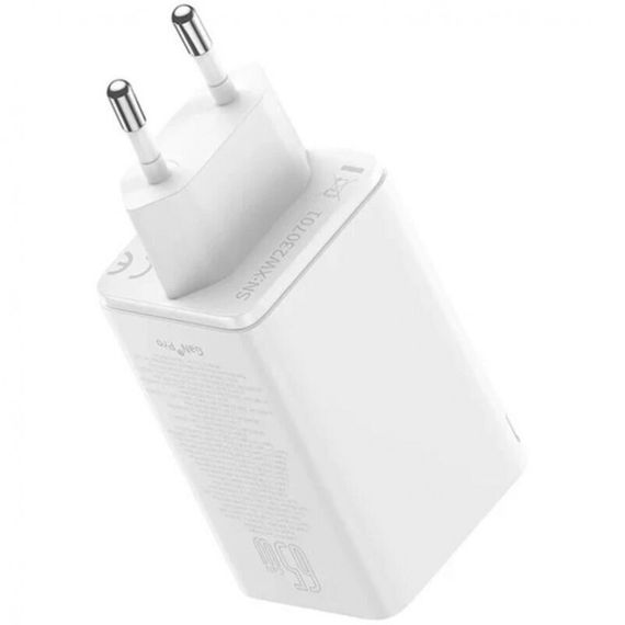 МЗП Baseus GaN6 Pro OS 2C+2U 65W + Type-C to Type-C 100W (1m) (P10162701) | Зображення 1