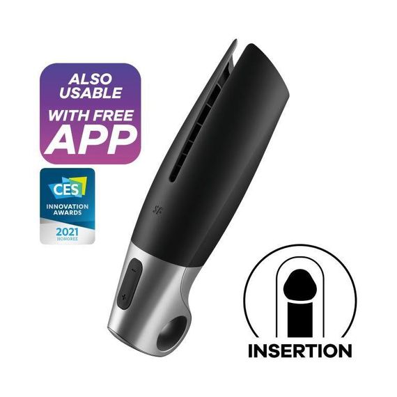 Чоловічий мастурбатор Satisfyer Power Masturbator – вібрація, текстурований канал, водозахист, USB-зарядка | Зображення 1