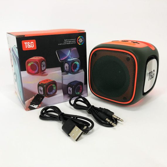Портативна Bluetooth колонка TG359 7W з RGB підсвічуванням. RZ-192 Колір: зелений