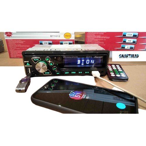 Автомагнитола 1DIN 1012BT Bluetooth USB 2.0 порт SD/MMC слот черный (1012BT_525) | Зображення 3