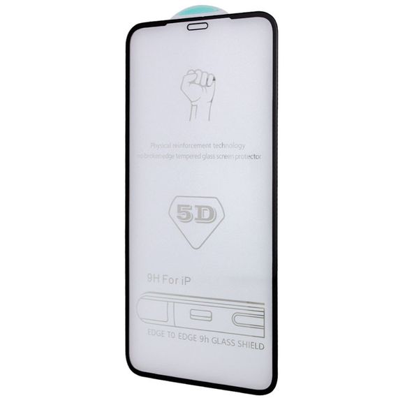 Захисне скло 5D Hard (full glue) (тех.пак) для Apple iPhone 13 Pro Max / 14 Plus (6.7") Чорний