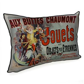 Подушка интерьерная с мешковины Aux butter chaumont Jouets 45x32 см (43PHB_23J002)