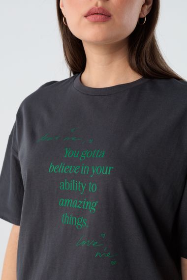 Футболка жіноча Pepper mint EB-02 L Графітовий (2000990472991) | Зображення 3