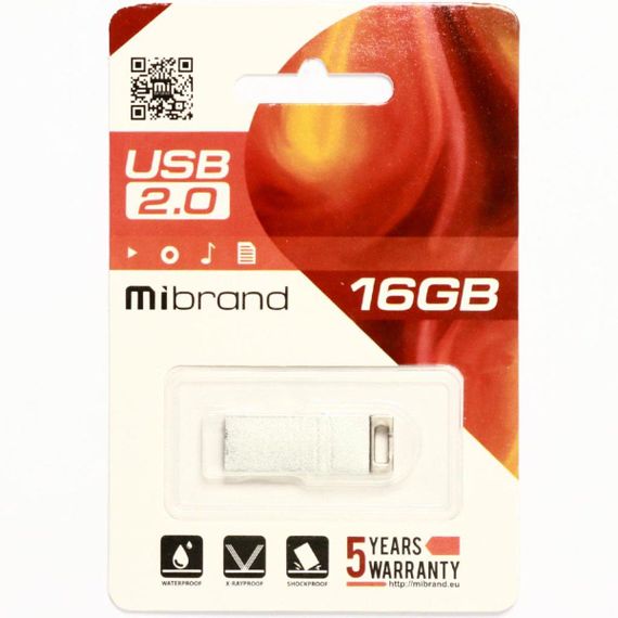 Flash Mibrand USB 2.0 Chameleon 16Gb Silver | Зображення 1