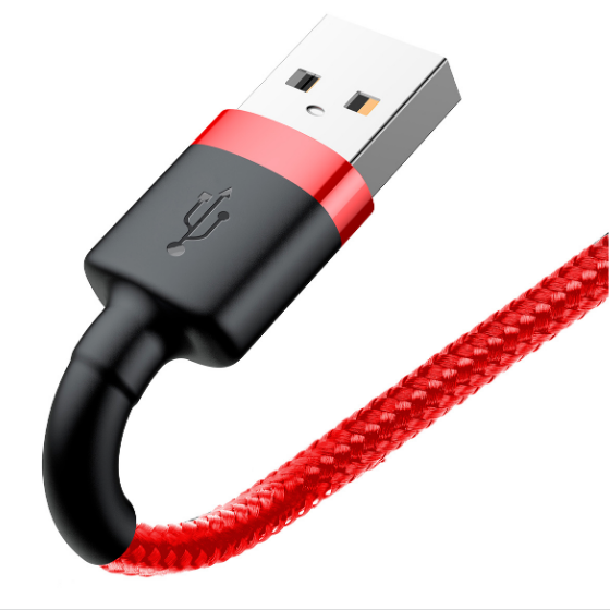 Кабель USB Lightning BASEUS CALKLF-B09 Cafule 2,4A 1м красный/красный | Зображення 1