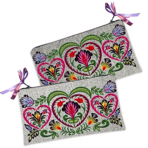 Косметичка женская Сердечка 20х12 см (K_15L055)