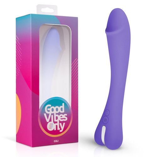 Вібратор для точки G Gili Good Vibes Only, силіконовий, фіолетовий, 22 см х 3.8 см sexstyle