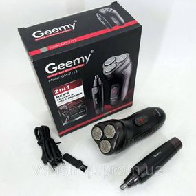 Аккумуляторная бритва для бритья головы GEMEI GM-7113, Мужская водонепроницаемая аккумуляторная бритва IR-51