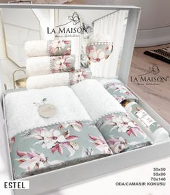 Подарочный набор полотенец La Maison, 3 шт. с ароматом Estel