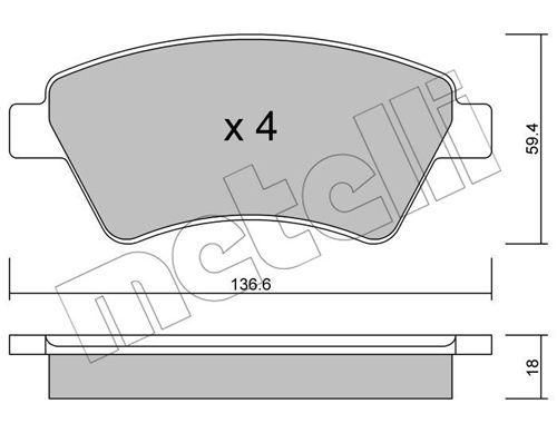 Колодки гальмівні передні Renault Kangoo 01- Megane II 02- Scenic II III Grand Scenic II 03- 22-0544-0 | Зображення 6