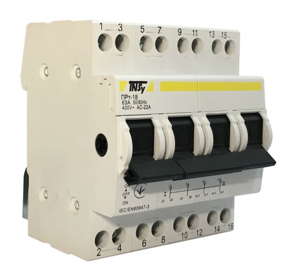 Переключатель-разъединитель ПРт-18 "1-0-2" 4Р 63А Ny95506271 | Зображення 2
