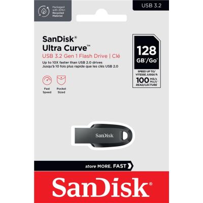 USB флеш накопичувач SanDisk 64GB Ultra Curve Black USB 3.2 (SDCZ550-064G-G46) (SDCZ550-064G-G46) | Зображення 3