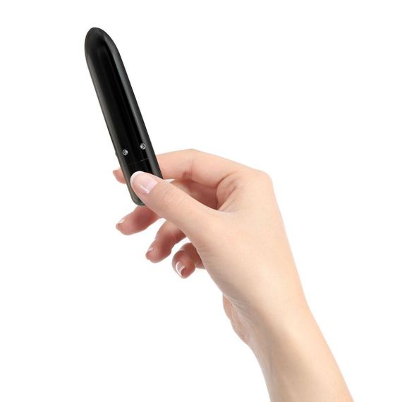 Віброкуля PowerBullet Pretty Point Rechargeable Bullet Black, потужний точковий вібратор з загостреним кінчиком на акумулятор | Зображення 4