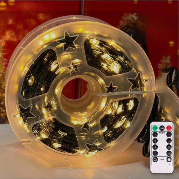 Гірлянда Xmas зелений провід таймер пульт дистанційного керування 30м 6Вт 220V GREEN LINE (47681-10127_582) | Зображення 2