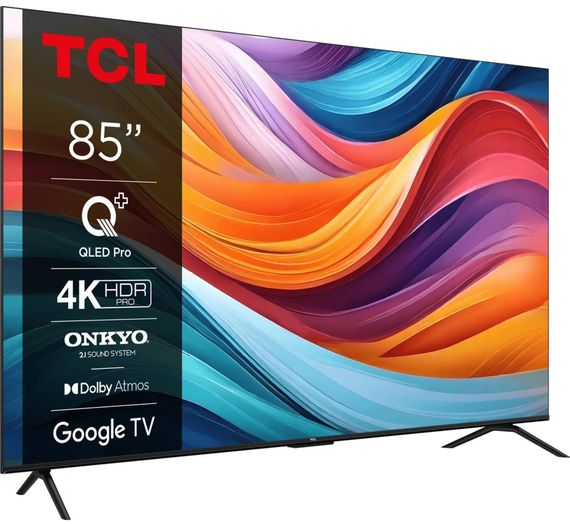 Телевізор TCL 85' QLED 4K 60Hz Smart Google TV Titan ONKYO sound (85T7B) | Зображення 1