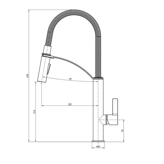 Змішувач для кухні TOPAZ SARDINIA TS 8818-BL | Зображення 1