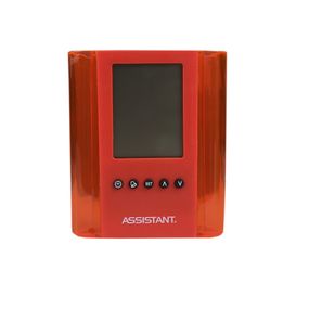 Настольные часы с будильником Assistant AH-1050 red контейнер для ручек