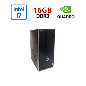 ПК Dell Inspirion 3650 / Intel Core i7-6700K (4 (8) ядра по 4.0 - 4.2 GHz) / 16 GB DDR3 / 256 GB SSD / nVidia Quadro K2200, 4 GB GDDR5, 128-bit / Wi-Fi+Bluetooth / DVD / Win 10 Home Lic б/в