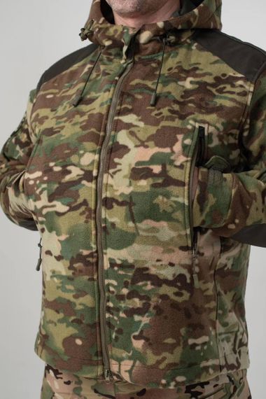Тактична Куртка мультикам мікрофліс з Капюшоном Military MTP | Зображення 7