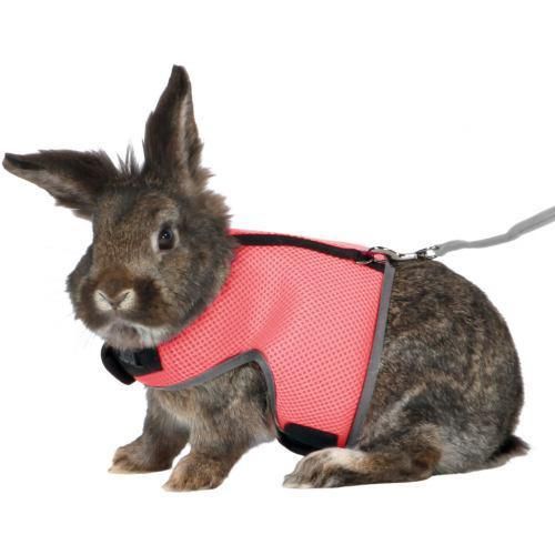Шлейка з повідцем Trixie Soft для великого кролика, нейлон, XL: 25-40 см (кольори в асортименті) | Зображення 1