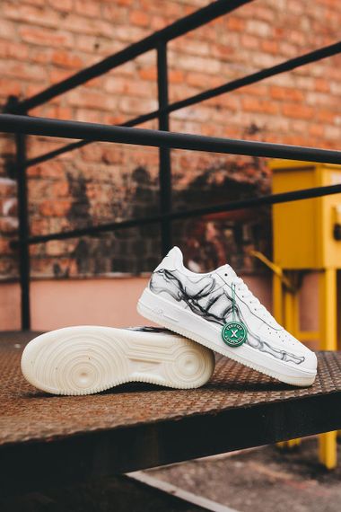 Кросівки чоловічі N-ike Air Force 1 Skeleton White | Зображення 3