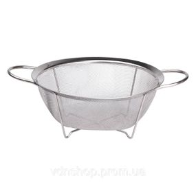 Друшляк з двома ручками 22 см дрібнокомірчаста сітка з нержавіючої сталі HP-19-2-22CM