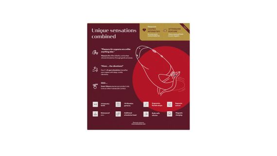 Подвійний вакуумний кліторальний стимулятор з вібрацією Womanizer Duo 2 - Bordeaux, незалежні мотори Sex Aura | Зображення 9