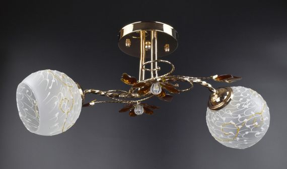 Люстра стельова на 2 лампочки 25198 Коричневий 22х27х47 см. | Зображення 1