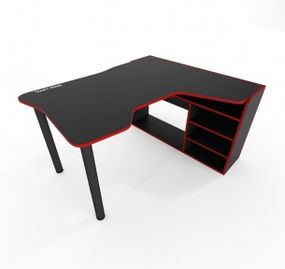 Стол компьютерный Comfy-Home Kano черныйкрасный