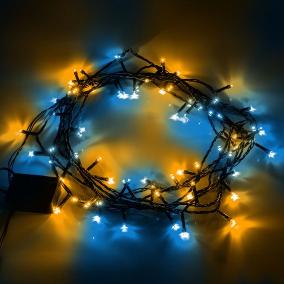 Электрическая гирлянда YES Нить 974845 4.9 м 70 LED желто-синяя | Зображення 1