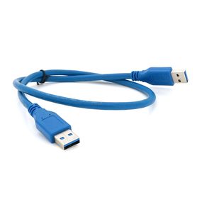 Кабель USB 3.0 AM + AM 0.6м, Blue