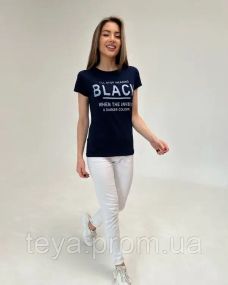 Футболка для жінок колір темно-синій розмір XL FI_007639