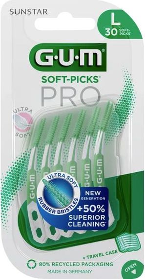 Набір міжзубних щіток GUM SoftPicks Pro розмір L, 30 шт. в блістері