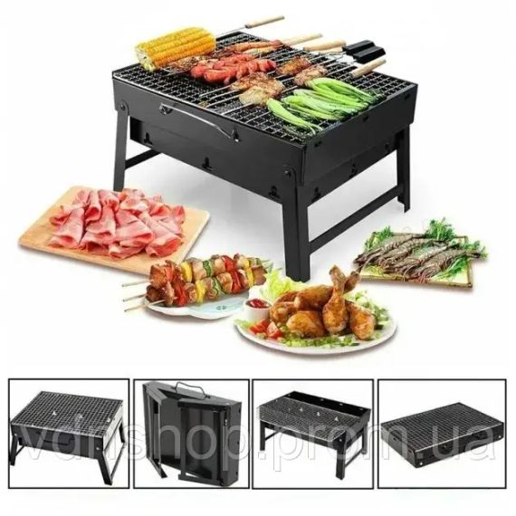 Складаний мангал гриль, барбекю 35 x 27 x 20 см | Зображення 4