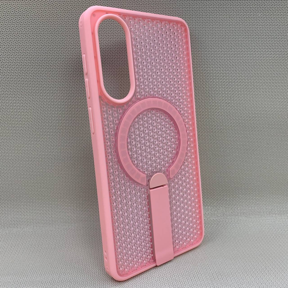 Чохол магнітний для Samsung S25 Edge Wlons Hybrid MagSafe матовий протиударний PC+TPU Рожевий