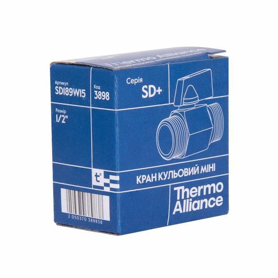 Кран кульовий Thermo Alliance Standart "Mini" 1/2" НР SD189W15 | Зображення 8