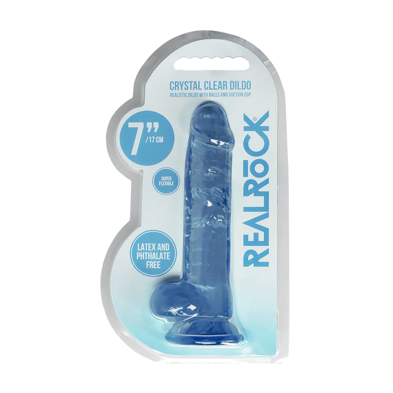 Фаллоимитатор - Realrock Dildo 7" Blue sexstyle | Зображення 1