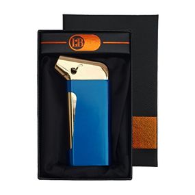 Зажигалка Боковая Турбо Пламя Turbo Lighter Blue
