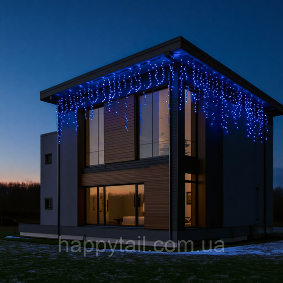 Вулична гірлянда Бахрома 25 м 405 LED чорний провід Синій 25MBBL | Зображення 2