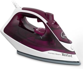 Праска Tefal Express Steam, 2400Вт, 270мл, паровий удар -160гр, постійна пара - 30гр, керам. підошва, бордовий (FV2835E0)