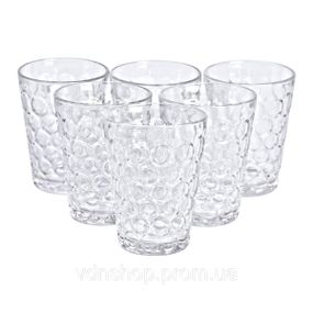 Набор стеклянных  стаканов 6 шт 400 мл для лимонадов, сока, воды, коктейлей HP-YH-9